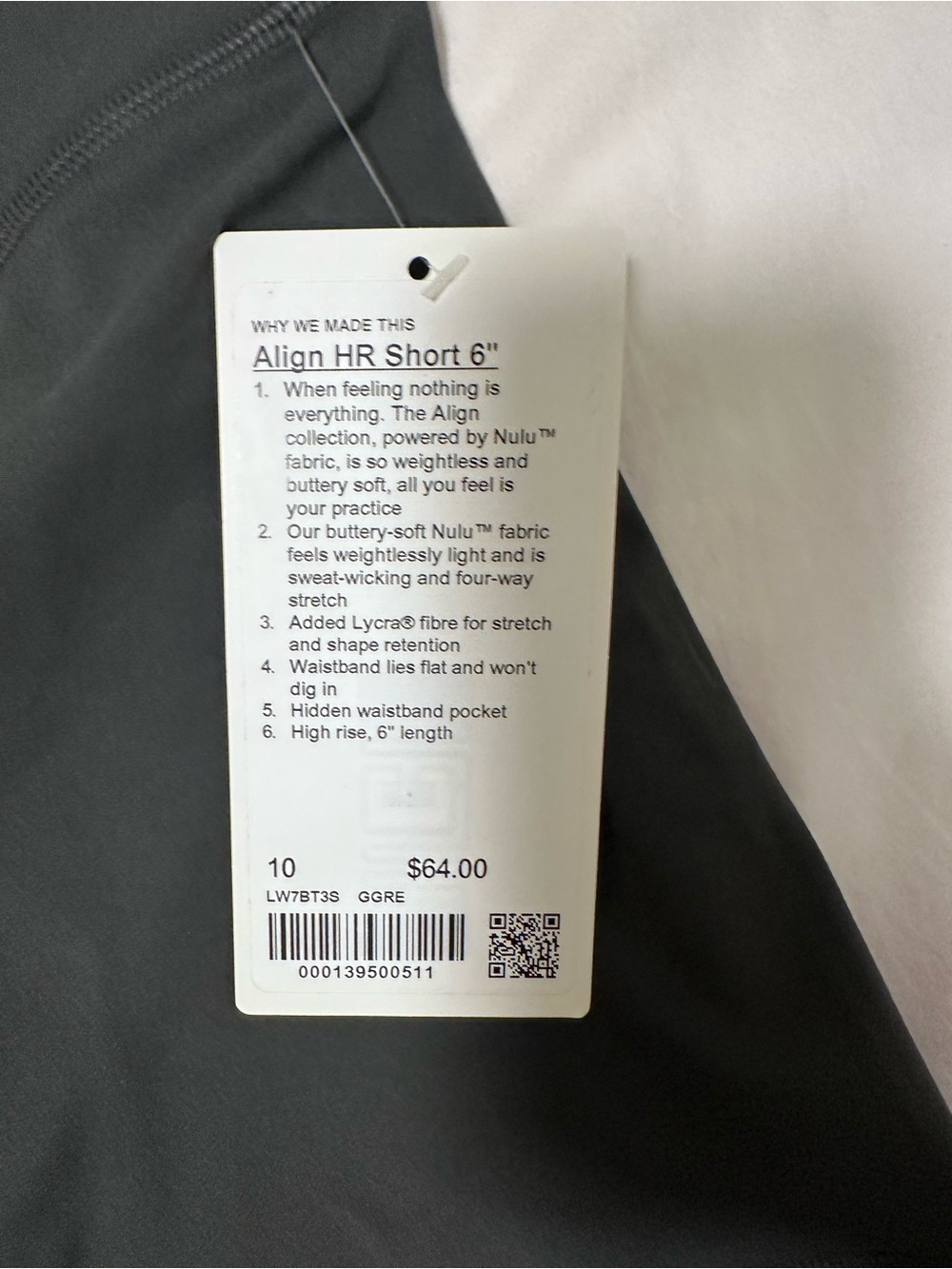 Align HR Short 6" High-Rise Shorts in Dark Gray - Picture 2 of 5